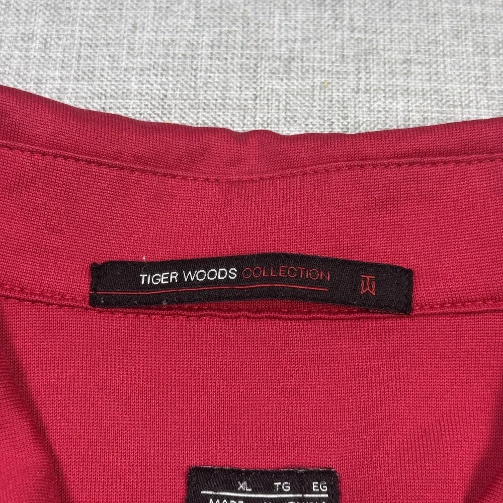 Tiger Woods Collection Sunday Red Argyle Polo Golf Shirt Mens XL Nike Dri-FIT - Picture 3 of 11